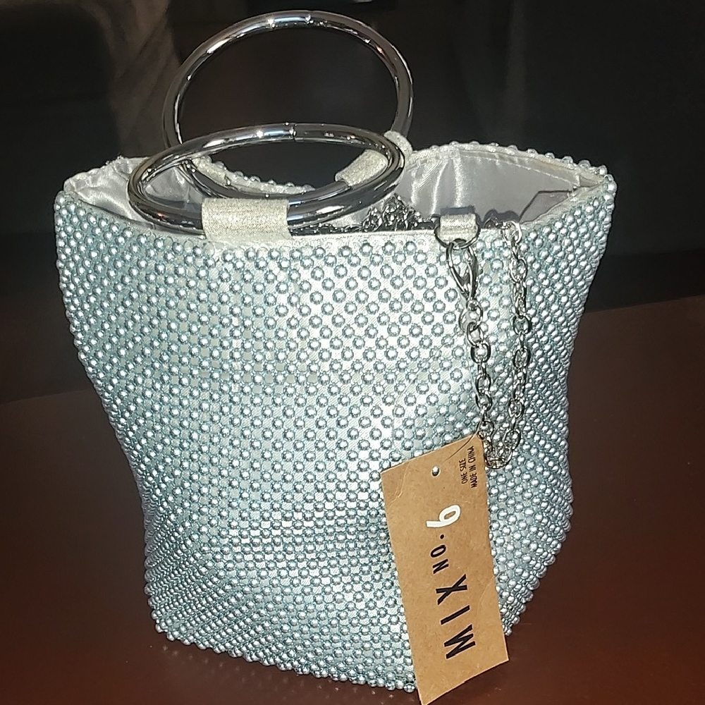 Mix No. 6 Silver Beaded Women's Bag Teal